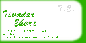 tivadar ekert business card